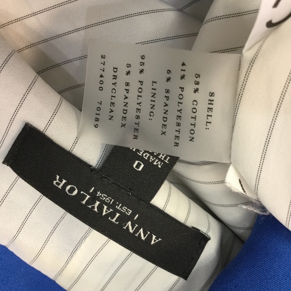 Ann Taylor Blue Three Button Blazer Size 0 - Picture 5 of 5